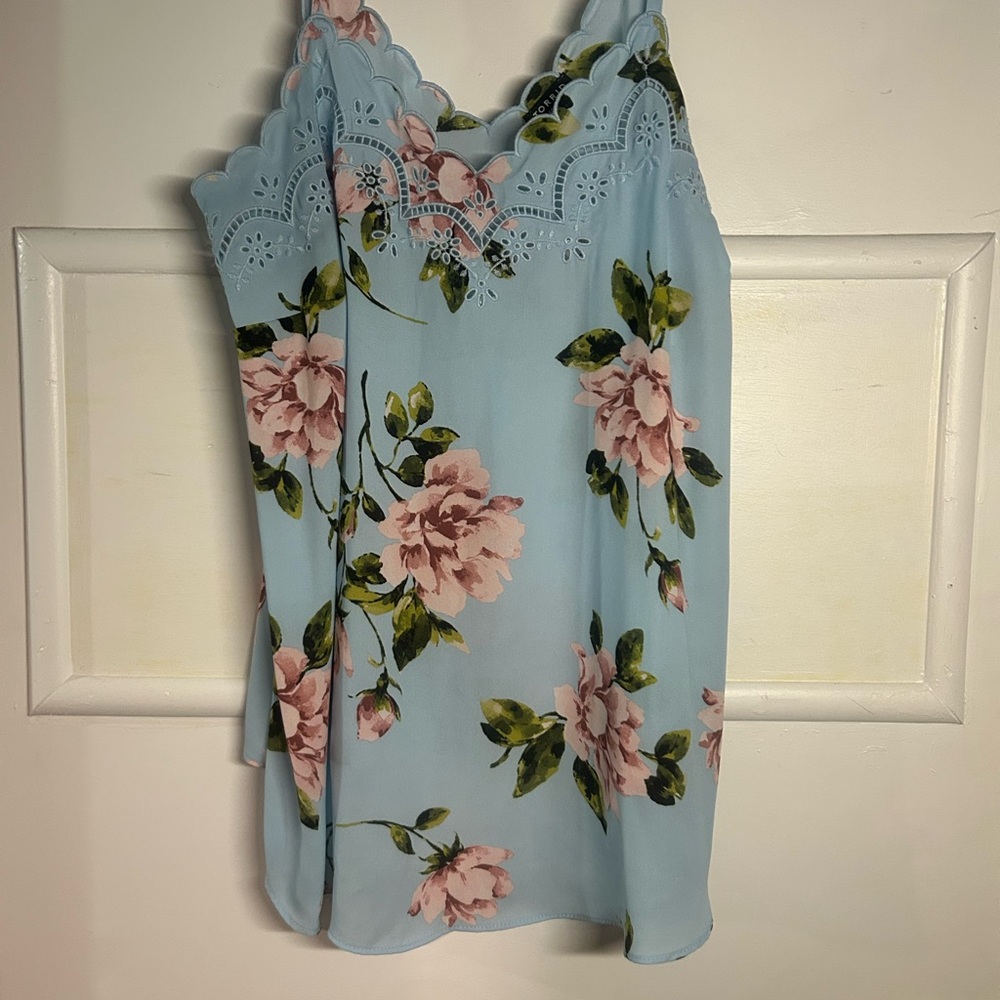 Floral Scallop-Trimmed Tank - Torrid
